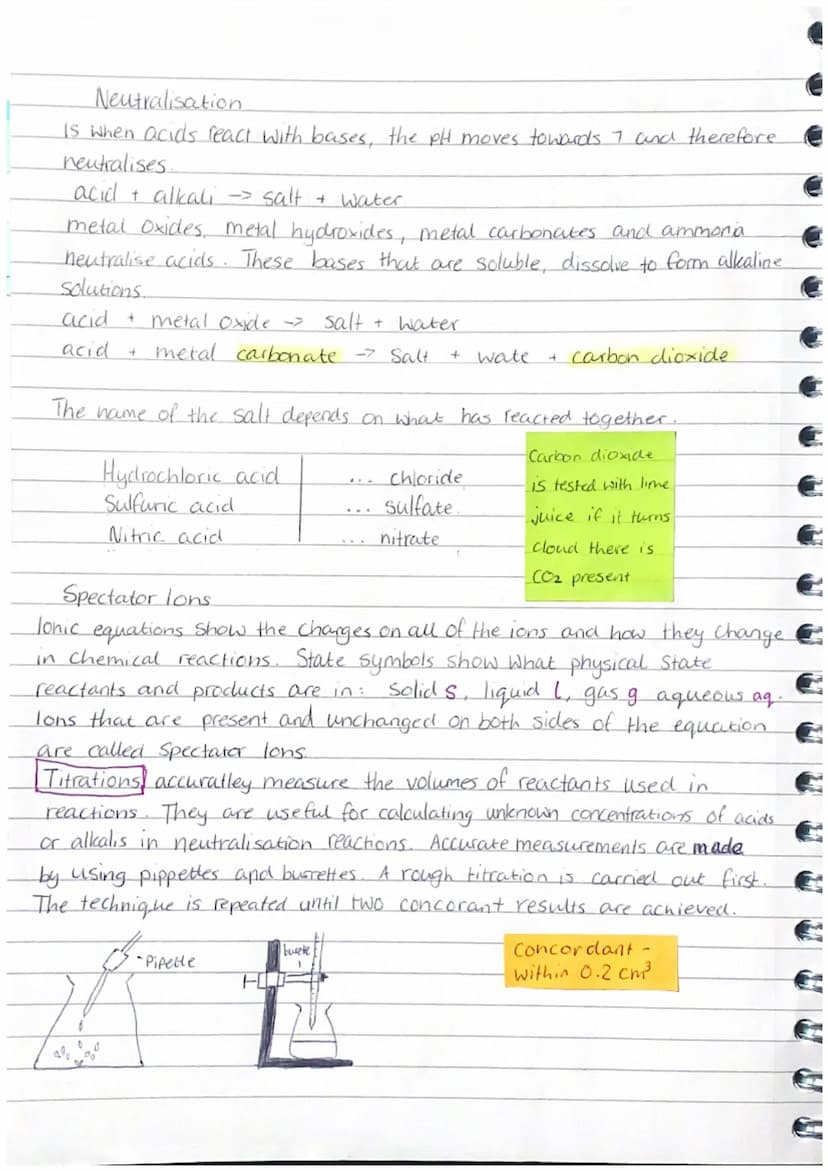 Acids and Bases
Acidic Solutions
The pH scale is a measure of the concentration of Hydrogen ions in a solution.
and a pH scale is used to sh