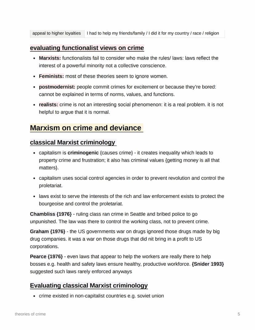 theories of crime
functionalists on crime and deviance
Durkheim on deviance
deviance is:
• functional, normal, inevitable
• there would be d