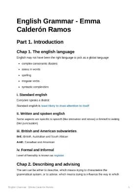 Know A Student's Introduction to English Grammar. Second Edition. Summary Chaps 1-5 thumbnail