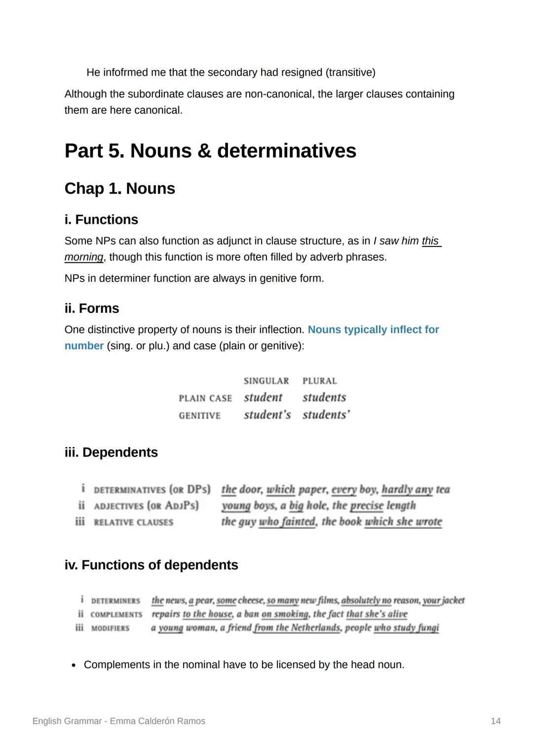 Both obj and PredComp can have the form of an ordinary NP, but only PredComp
can also have the form of an adjective phrase
i a.
ii a.
He bec