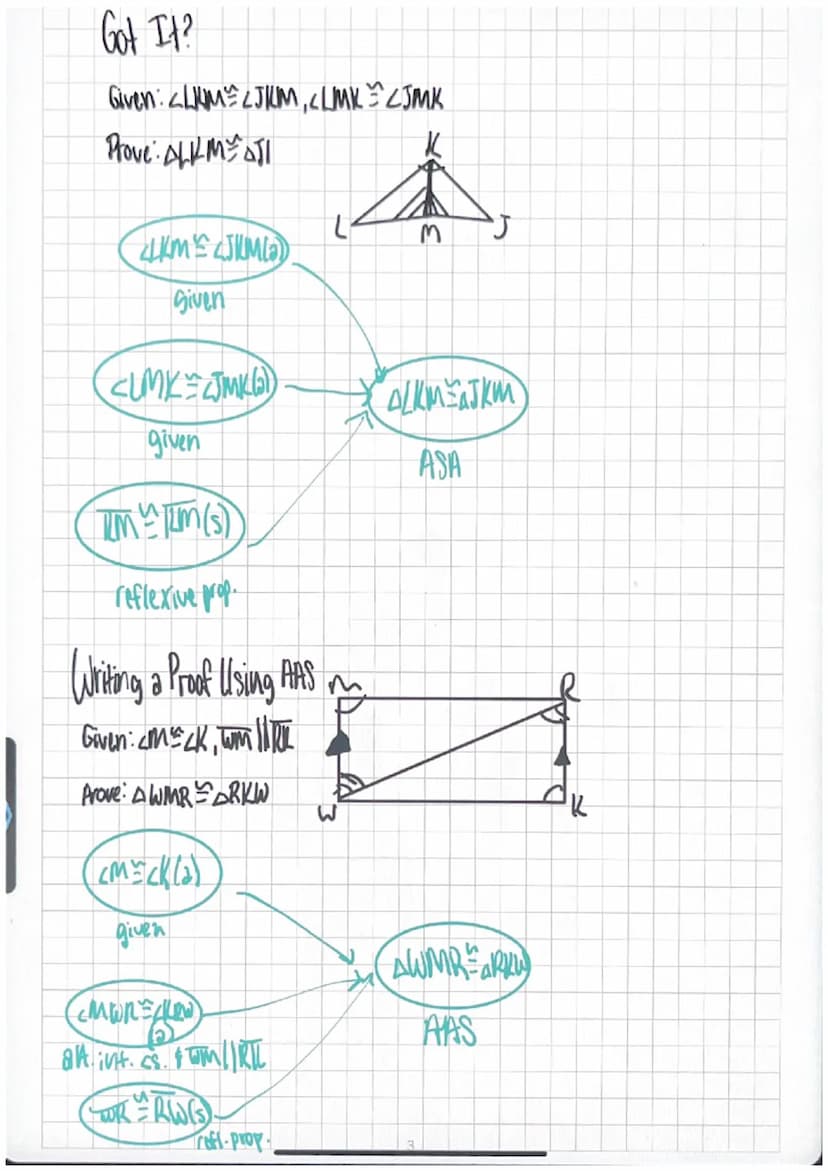 3.3 Triangle Congruence by ASA & AAS
Postulate 16- Angle-Side- Angle (ASA) Postulate
Postulate-If two angles and the included Side of one tr