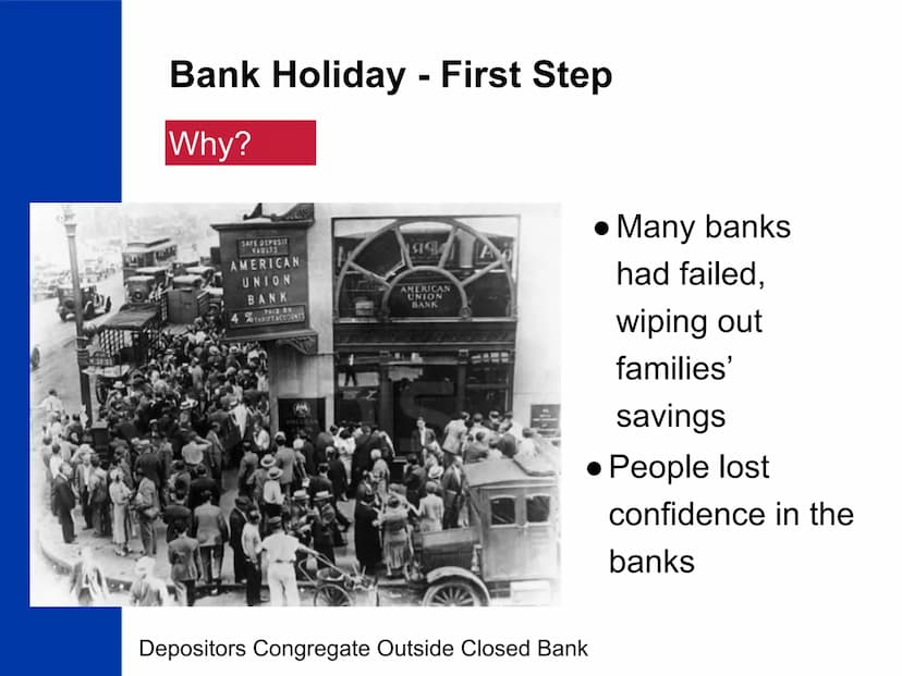 The New Deal
US History
SAVED
HE
AMERICA The "Old Deal"
What?
● President
Hoover's
reaction to the
Great
Depression
1
IS.
President Herbert 