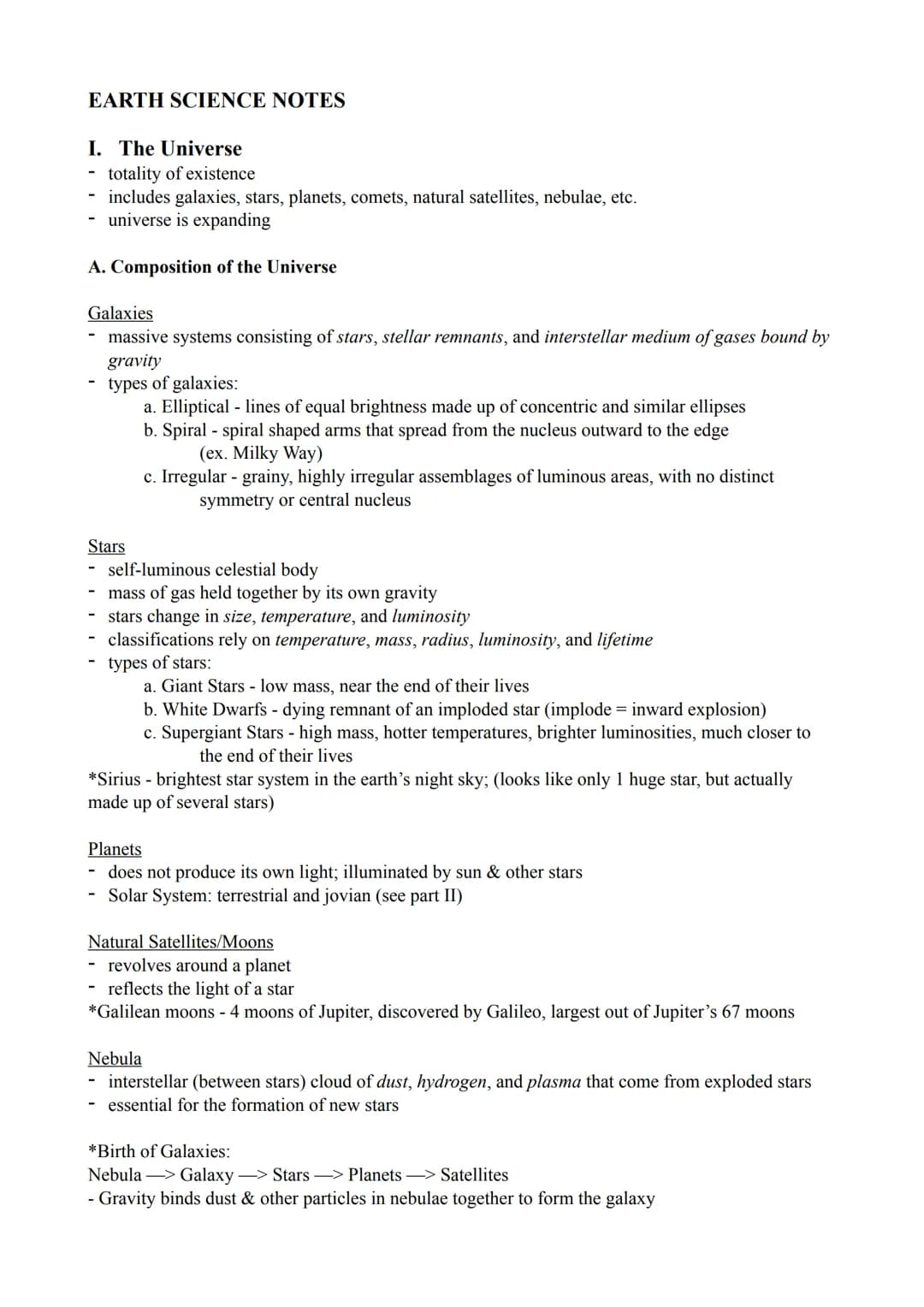 Free Earth Science Notes PDF for Kids: Discover the Universe!