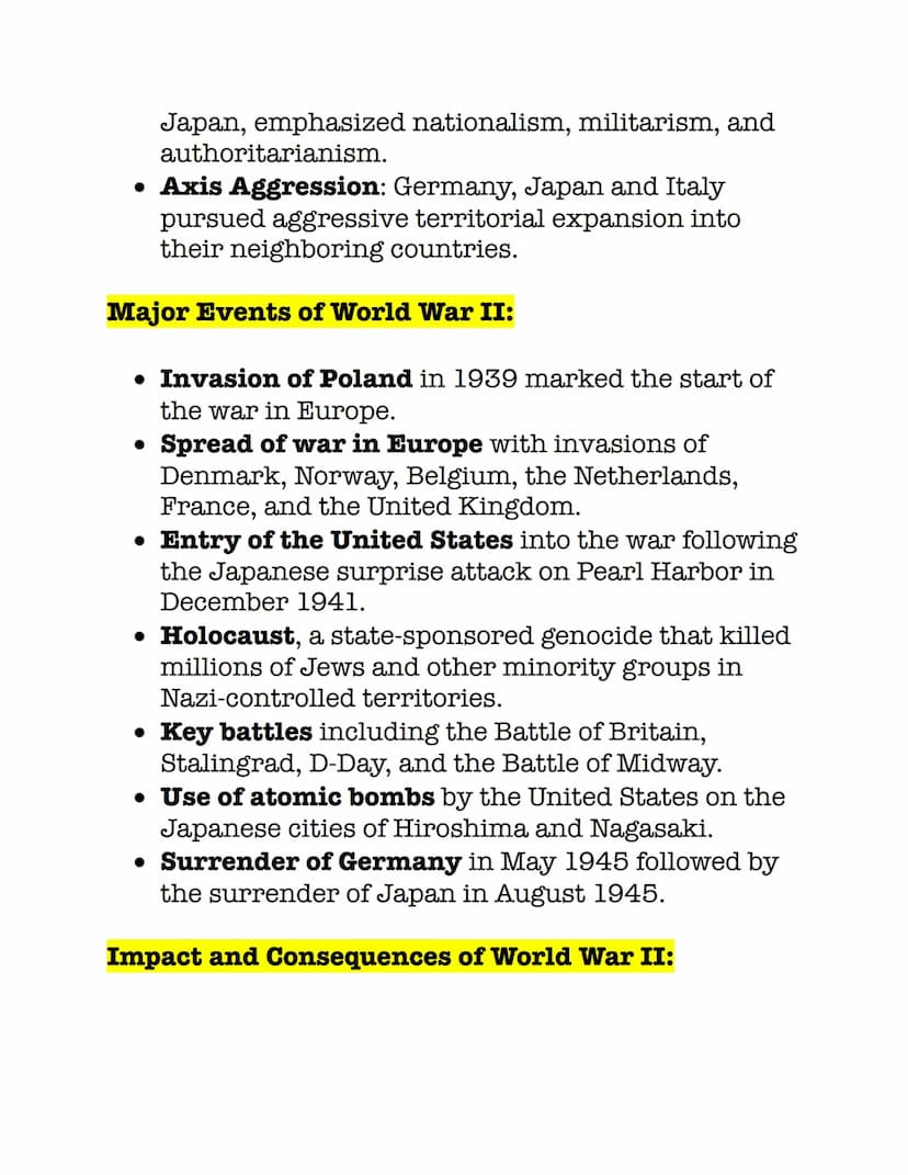 TOPIC: World War 2
Introduction:
• World War II was a global conflict that lasted
from 1939 to 1945 and involved many of the
world's nations