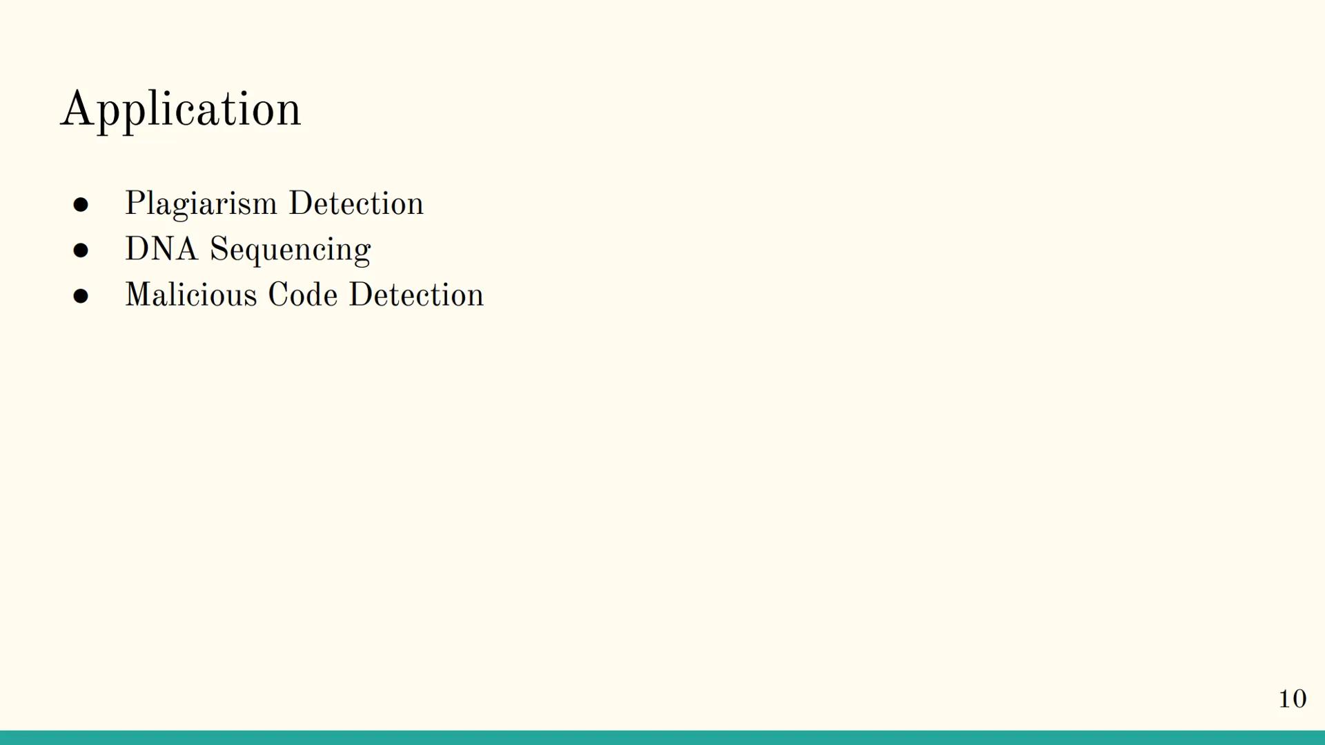 Rabin Karp Algorithm
1 Overview
The Rabin-Karp algorithm is a string matching algorithm used to find patterns
within a text using a hashing 