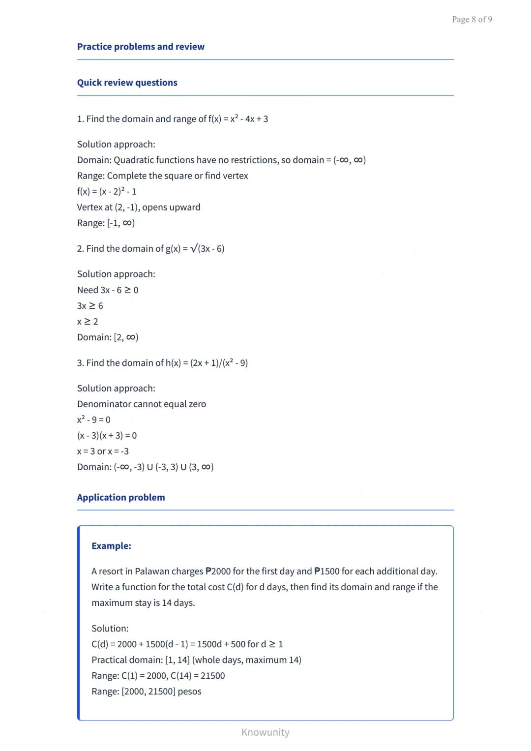 Functions and Graphs: Domain and Range
Understanding domain and range in functions with practical
examples
What you'll learn in this lesson
