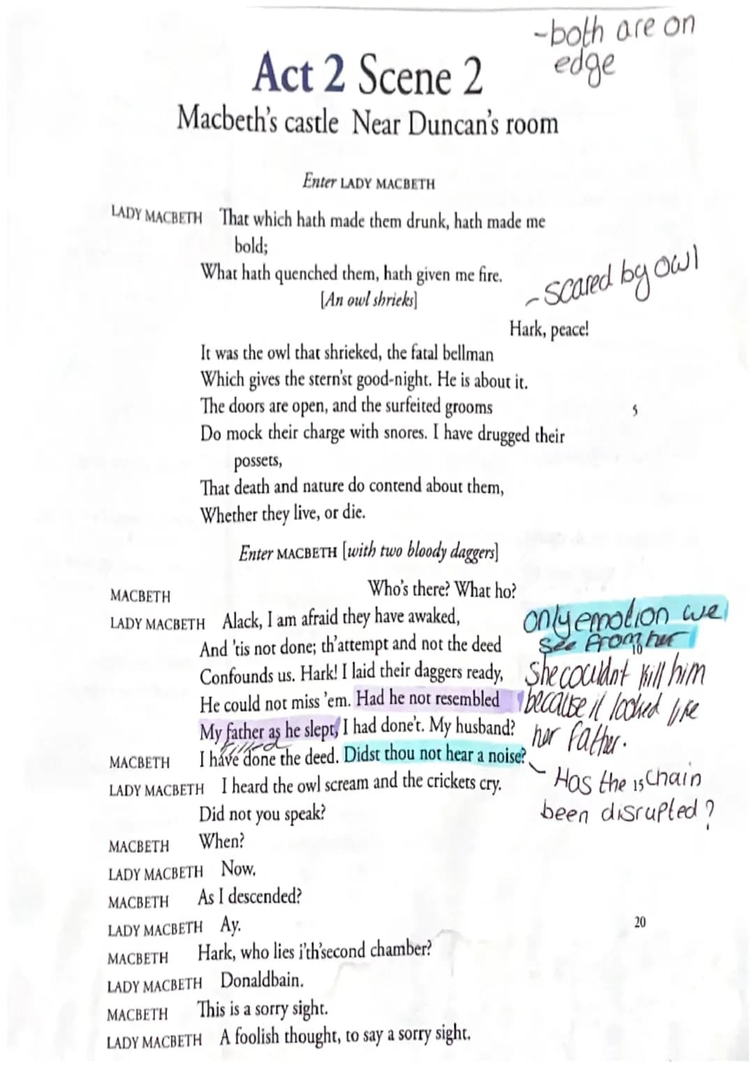 BANQUO
FLEANCE
BANQUO
FLEANCE
BANQUO
MACBETH
BANQUO
Both equally
mysterious,
Calling out to
See who's approaching"
- Trying toget MB to iden