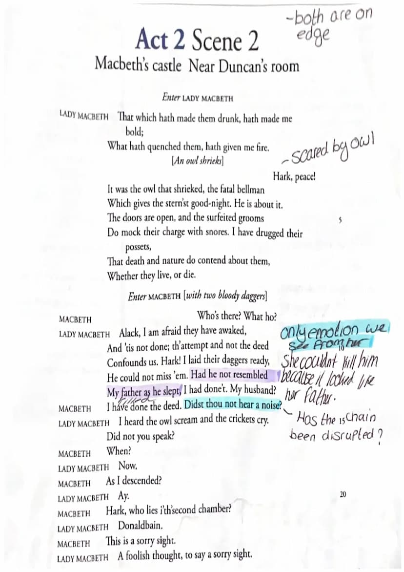 BANQUO
FLEANCE
BANQUO
FLEANCE
BANQUO
MACBETH
BANQUO
Both equally
mysterious,
Calling out to
See who's approaching"
- Trying toget MB to iden
