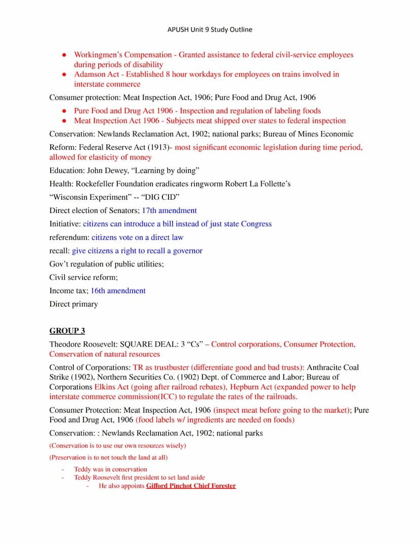 h
GROUP 1
Progressive Movement:
change/fix problems of the gilded age
improve the evils of the gilded age
Silly Socialism (anti)
election of