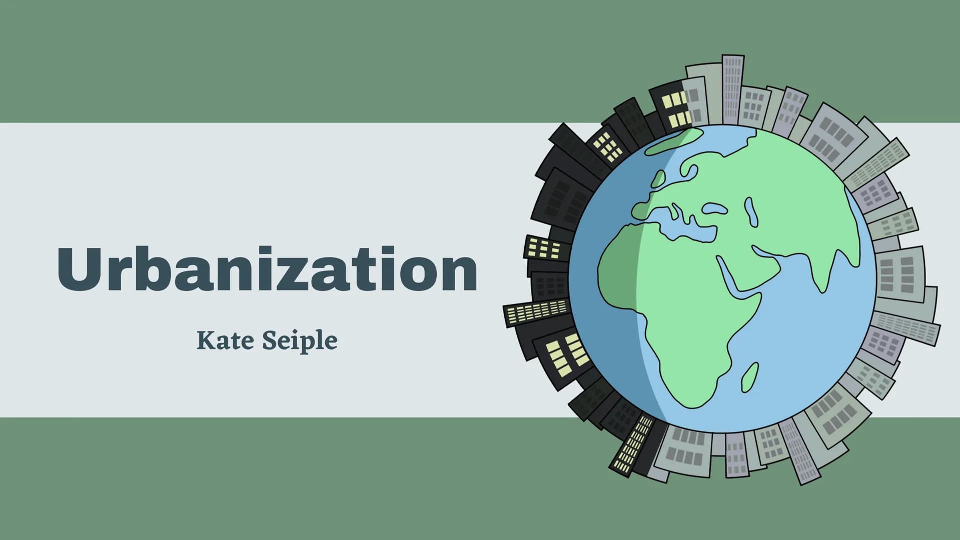 Urbanization
Kate Seiple
II
|||||
IIIII
I What is Urbanization?
Urbanization is the process of people shifting from
rural areas to cities an