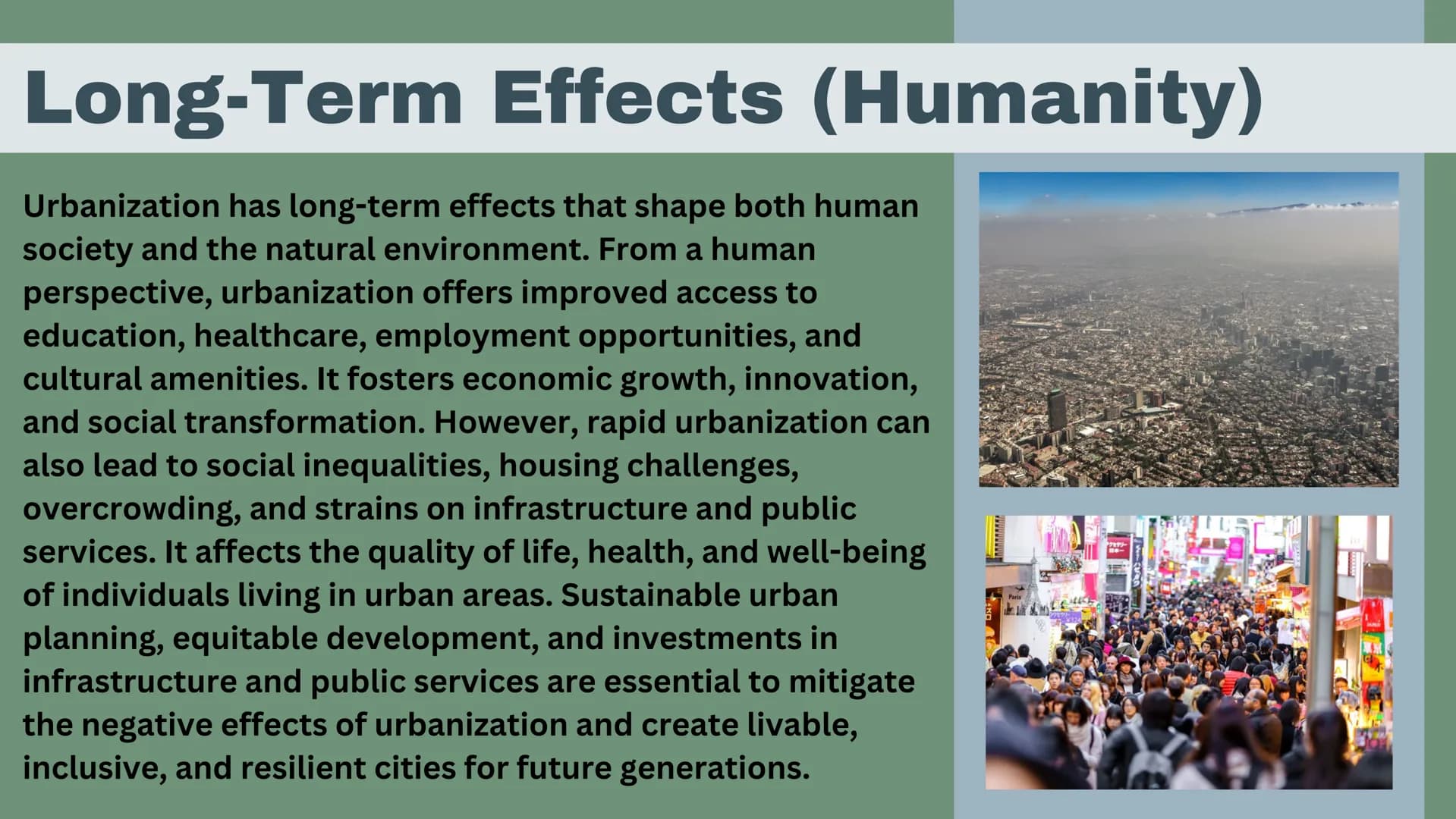 Urbanization
Kate Seiple
II
|||||
IIIII
I What is Urbanization?
Urbanization is the process of people shifting from
rural areas to cities an
