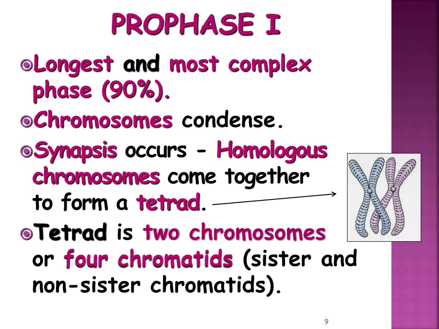MEIOSIS
Reduction-Division
Genetic Recombination
1 MEIOSIS
The form of cell division by which
GAMETES, with HALF the
number of CHROMOSOMES, 