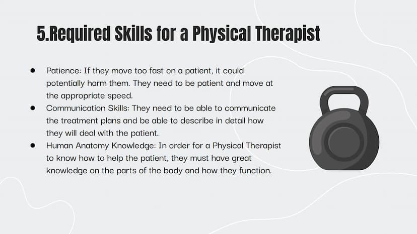 Physical Therapist
Presentation
By: Megan C
0 CONTENTS
Here's what you'll find in this presentation!
1. Required Education for this field
2.