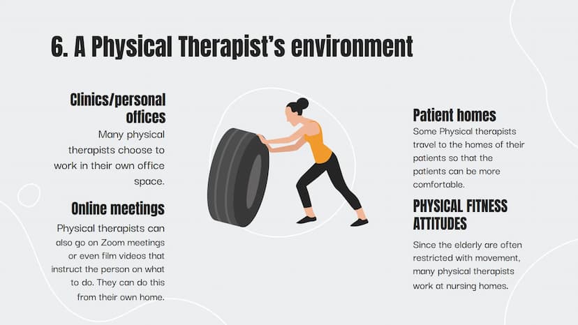 Physical Therapist
Presentation
By: Megan C
0 CONTENTS
Here's what you'll find in this presentation!
1. Required Education for this field
2.