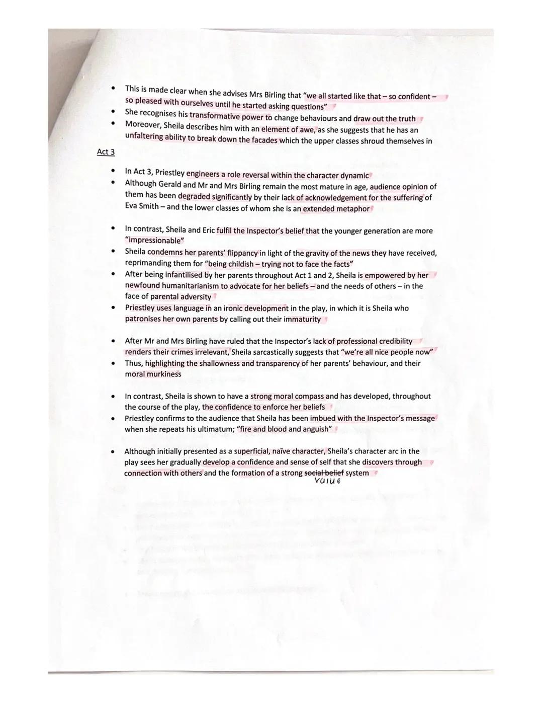 Act 1
●
●
●
●
●
●
●
●
●
Act 2
●
Sheila Birling
●
Priestley introduces Sheila to the audience in Act 1 as a "pretty girl in her early twentie