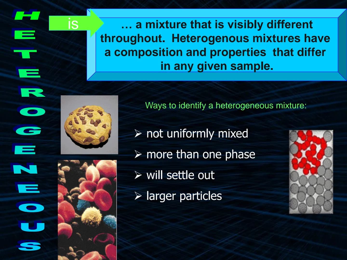 THUS FAR WE HAVE REVIEWED MATTER AS
PURE
SUBSTANCES.
NOW LETS DISCOVER MATTER AS MIXTURES
PURE SUBSTANCE
ELEMENT
Carbon (C)
MATTER
COMPOUND
