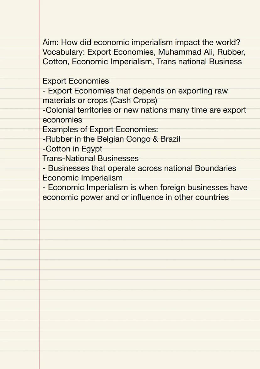 Unit 6 Aim: how did state expansion occur during New Imperialism?
Vocabulary: Imperialism, "New Imperialism", Colonialism,
Settler Coloniali