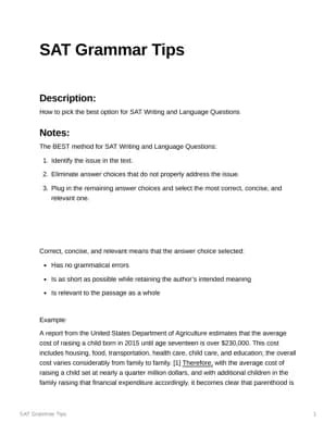 Know SAT Grammar Tips thumbnail