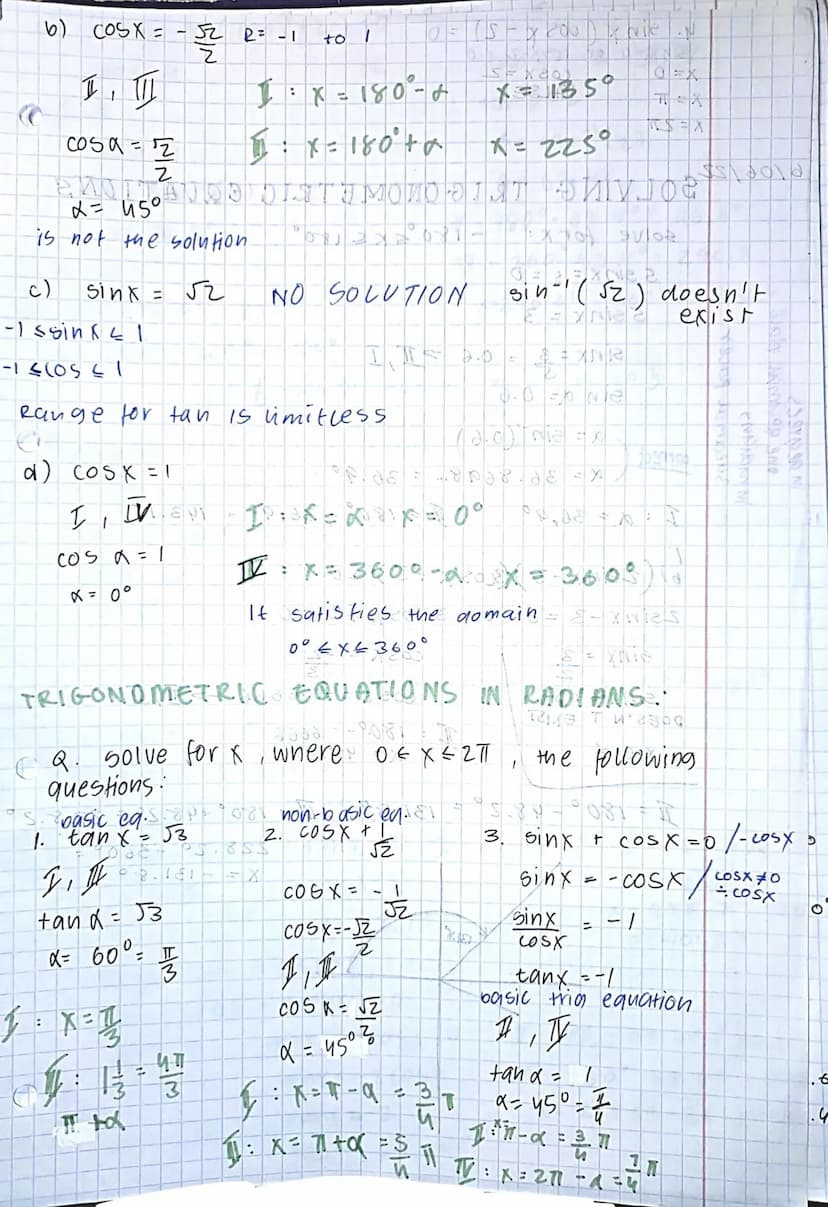 
<p>Trigonometric equations involve finding the value of an angle within a specific range that satisfies a given trigonometric function. The