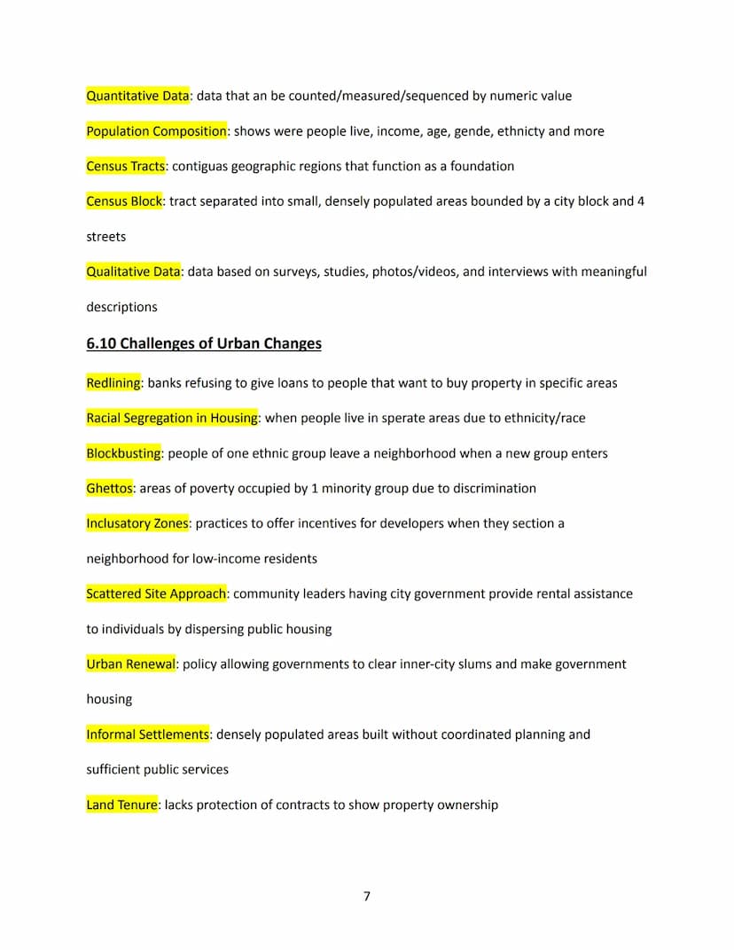 AP Human Geography- Unit 6: Cities and Urban Land
Use Patterns & Processes
Vocabulary
Chapter 15: Origins, Distribution and Systems of Citie