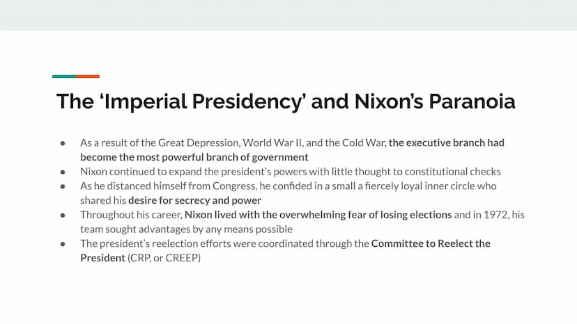 The 1970s Nixon and Watergate Richard Milhous Nixon
In office 1969-1974
Raised in a poor, Quaker family
Born and raised in Southern Californ