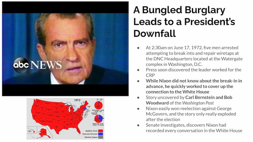 The 1970s Nixon and Watergate Richard Milhous Nixon
In office 1969-1974
Raised in a poor, Quaker family
Born and raised in Southern Californ