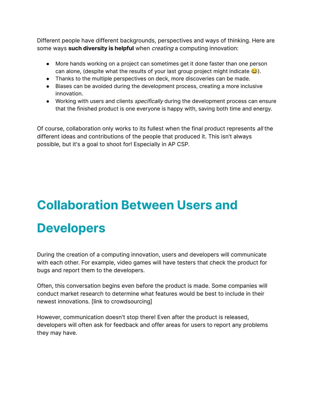 Information from: Fiveable (https://library.fiveable.me/ap-comp-sci-p)
Edited by: Gaby Querino
AP COMPUTER SCIENCE
PRINCIPLES STUDY GUIDE
1.