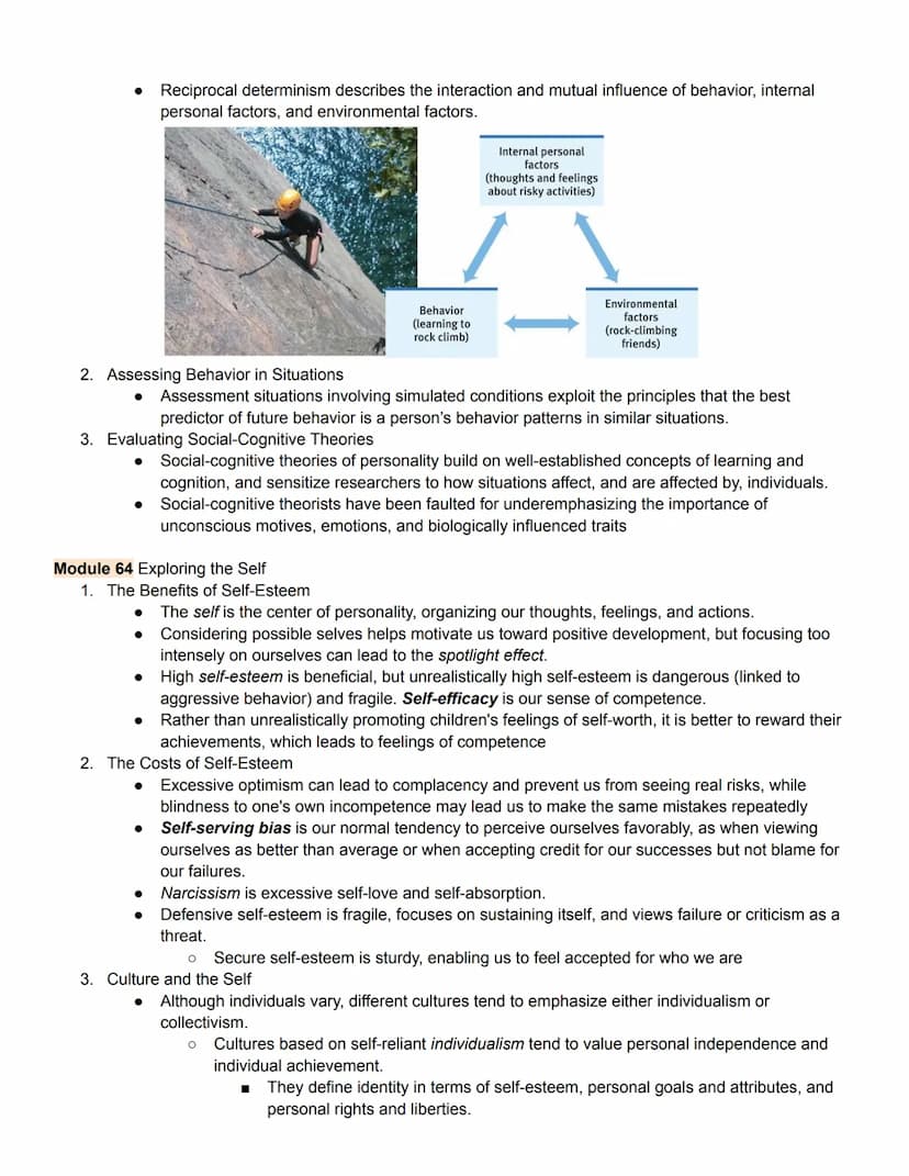 Unit 7 Part 2 Outline
Personality
Module 60 Psychoanalytic and Psychodynamic Theories
1. What is Personality?
● Personality is an individual
