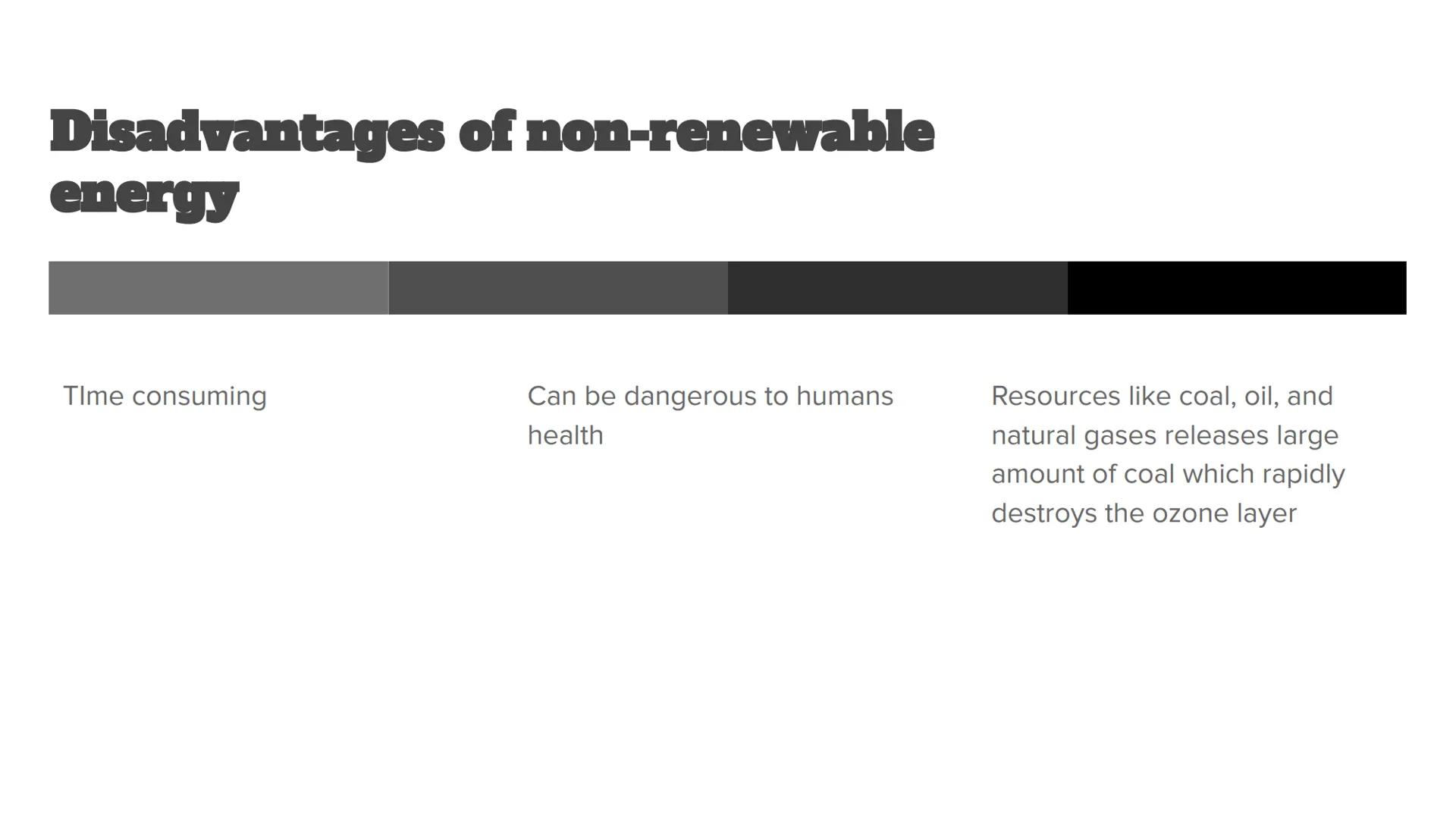 Nonrenewable
Energy What is nonrenewable
energy
A non-renewable resource is a natural resource that
cannot be readily replaced by natural me