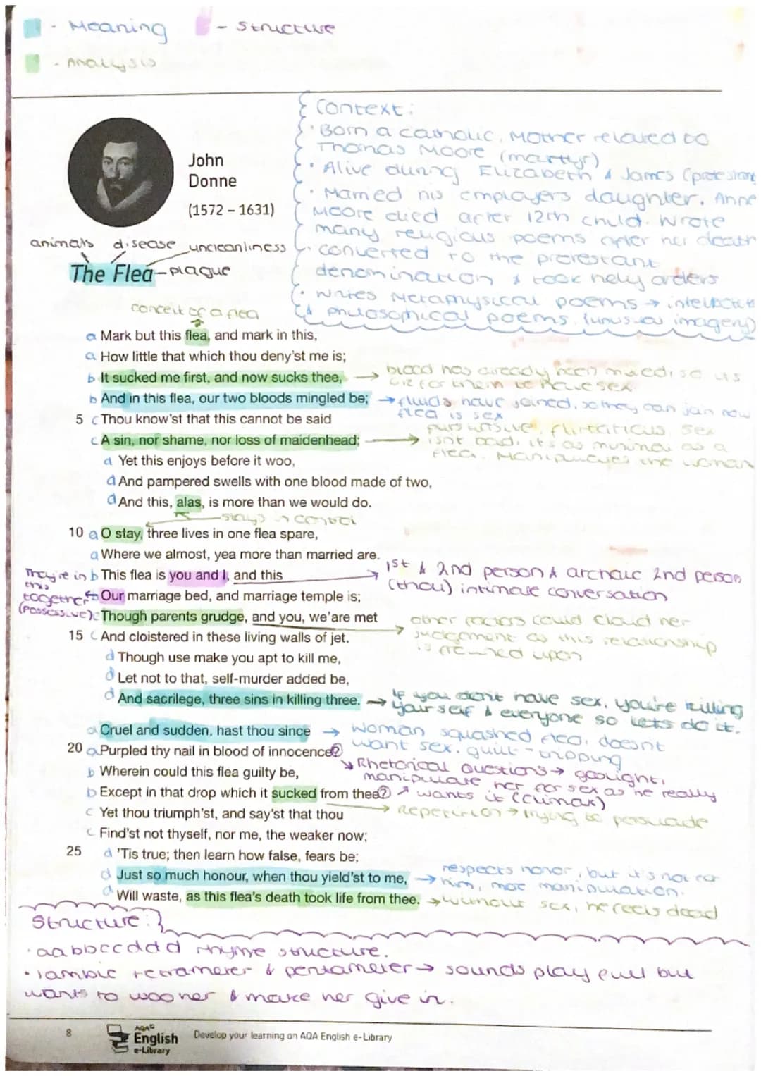 - Meaning
1-Analysis
ABBA
octaue
- structure
Sir Thomas
Wyatt
(1503-1542)
Who so list to hount I knowe
where is an hynde
Bestek
COO
"
Bestet