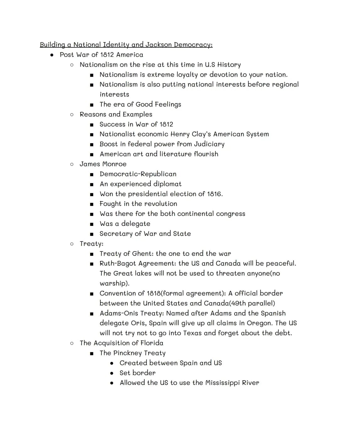 Understanding the Impact of Nationalism in Post-War of 1812 America: The Monroe Doctrine and More