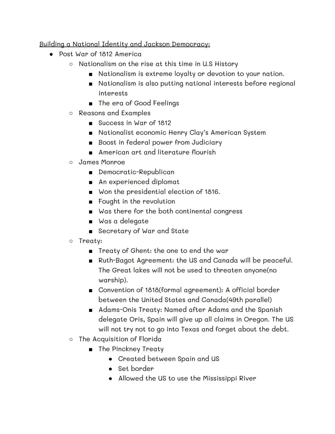 Understanding the Impact of Nationalism in Post-War of 1812 America: The Monroe Doctrine and More