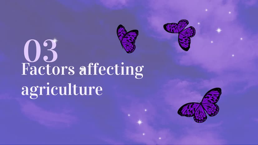 Agriculture Table of contents
01 Definition of Agriculture
02 History
03 Factors affecting agriculture
04 Importance of agriculture
05 Agric