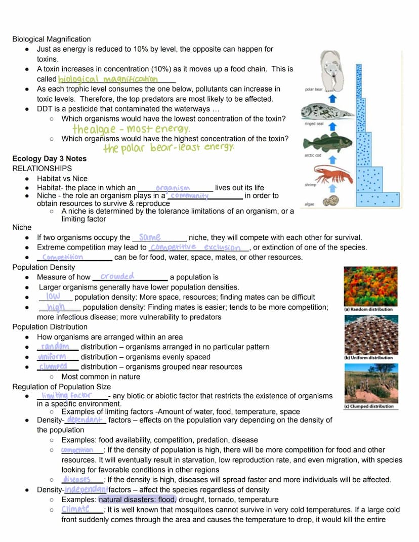 Name: Mai Thy Smith
Ecology Day 1 Notes
●
ecology
What do you mean by environment?
● The environment is made up of two factors:
Biotic facto