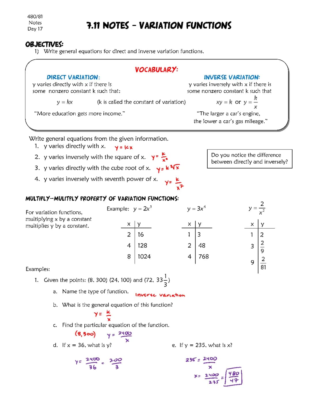Variation Function