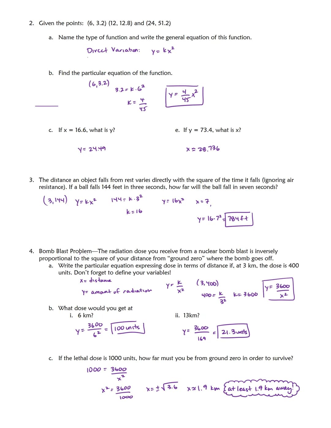 480/81
Notes
Day 17
7.11 NOTES-VARIATION FUNCTIONS
OBJECTIVES:
1) Write general equations for direct and inverse variation functions.
DIRECT