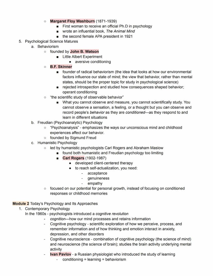 Unit 1 Part 1 Outline
Psychology's History and Approaches
Module 1 Psychology and Its History
1. Psychology is a science
●
2. Critical Think
