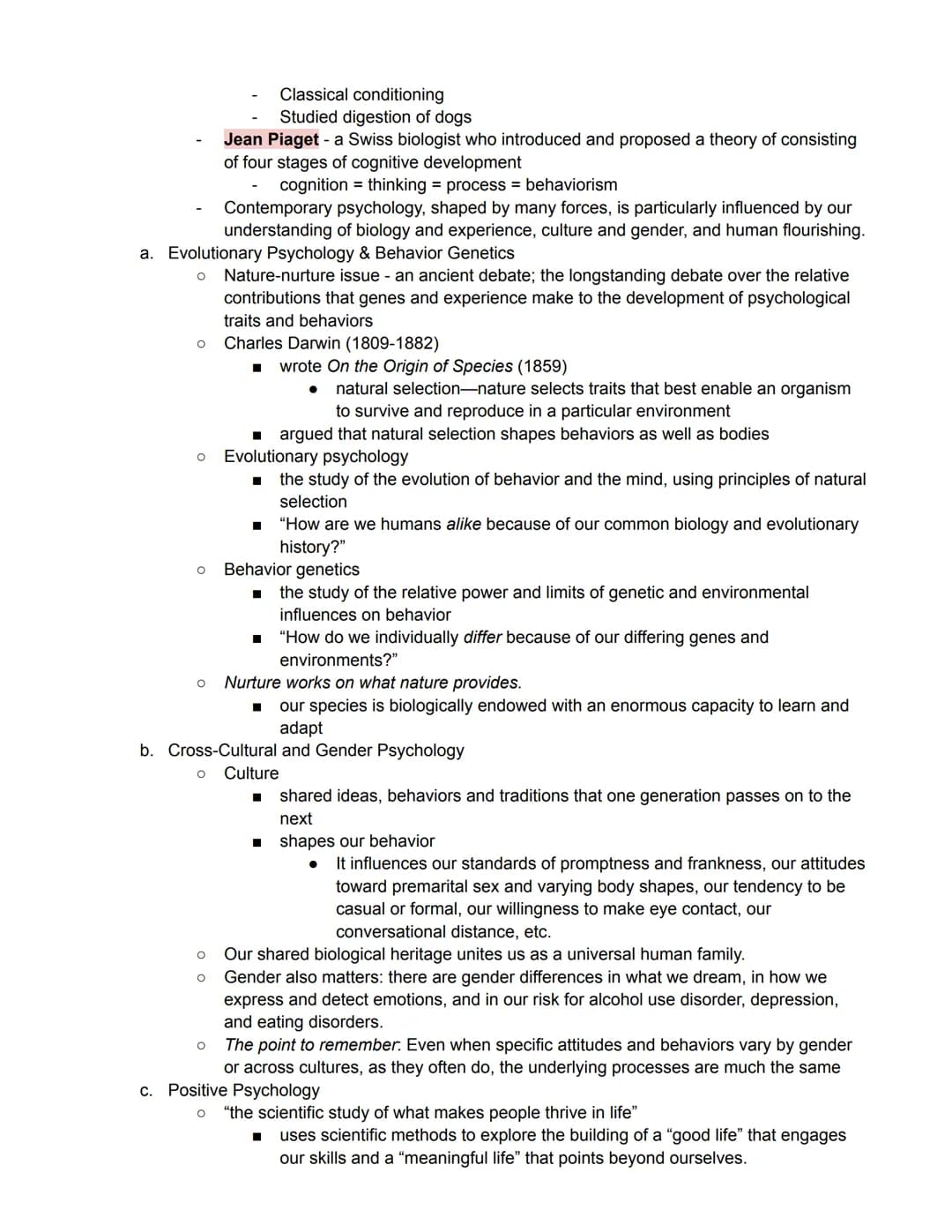Unit 1 Part 1 Outline
Psychology's History and Approaches
Module 1 Psychology and Its History
1. Psychology is a science
●
2. Critical Think
