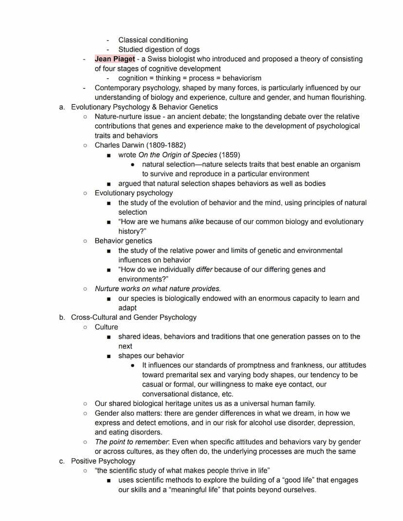 Unit 1 Part 1 Outline
Psychology's History and Approaches
Module 1 Psychology and Its History
1. Psychology is a science
●
2. Critical Think