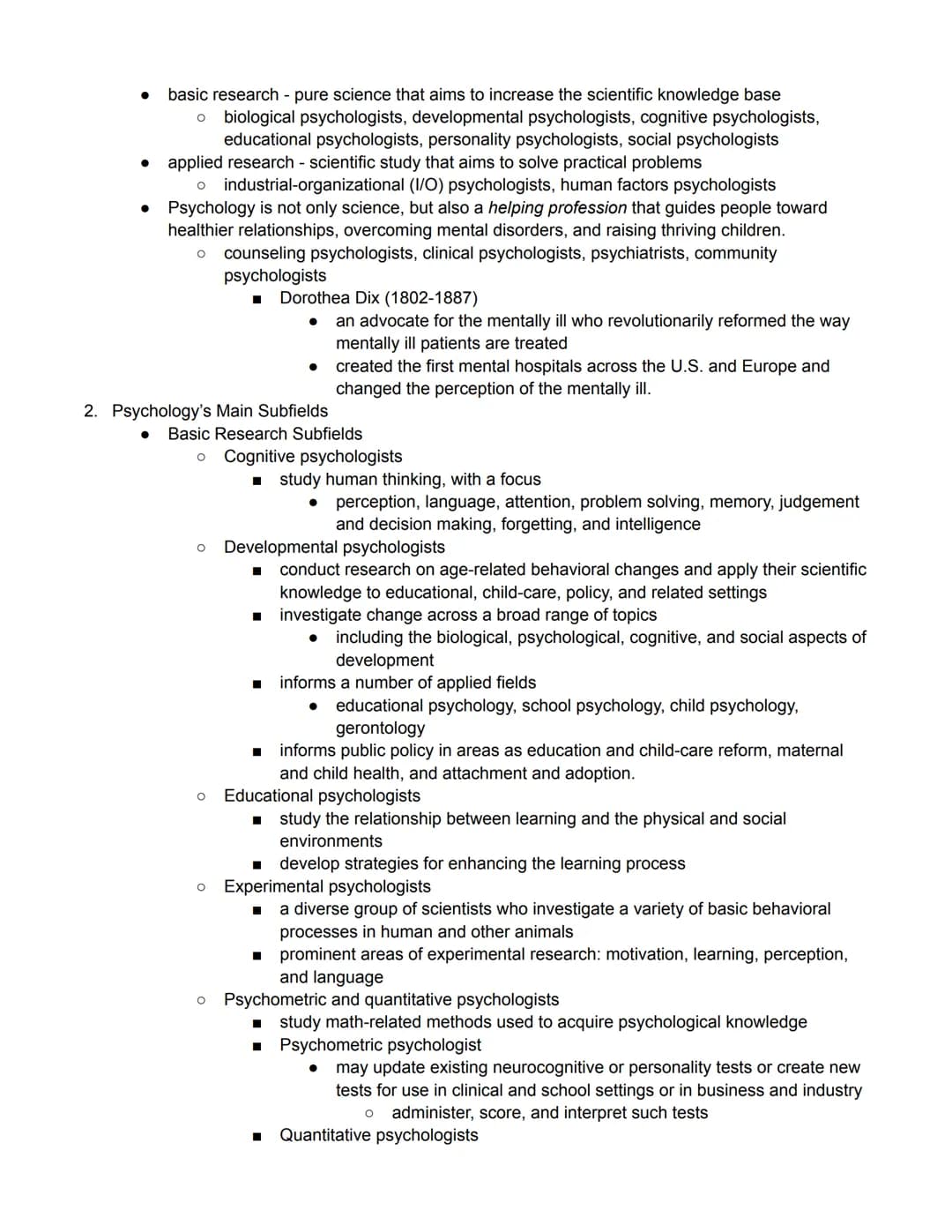 Unit 1 Part 1 Outline
Psychology's History and Approaches
Module 1 Psychology and Its History
1. Psychology is a science
●
2. Critical Think