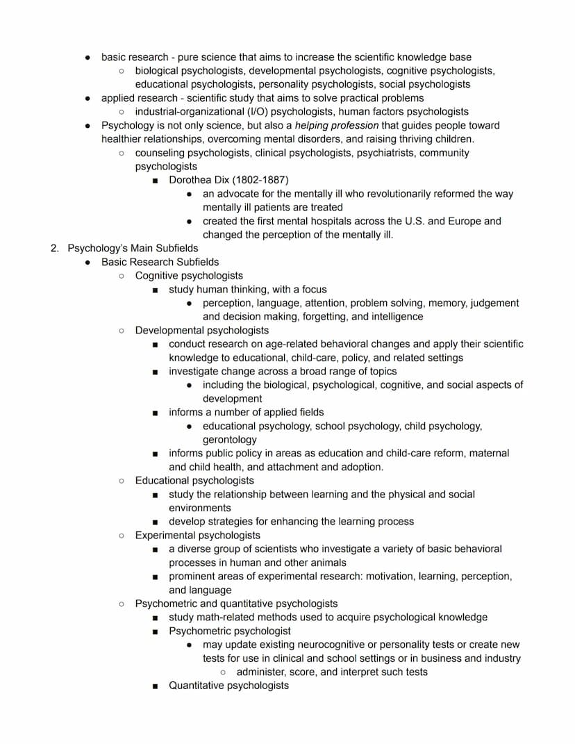 Unit 1 Part 1 Outline
Psychology's History and Approaches
Module 1 Psychology and Its History
1. Psychology is a science
●
2. Critical Think