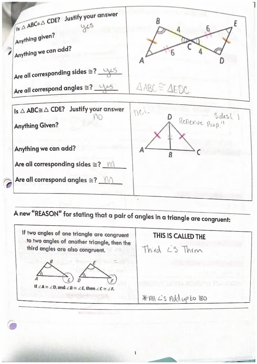4.1
I can recognize CONGRUENT() FIGURES and their CORRESPONDING PARTS.
H
STOP
H
M
Practice in DELTA MATH
• Add seg bars
List the CORRESPONDI