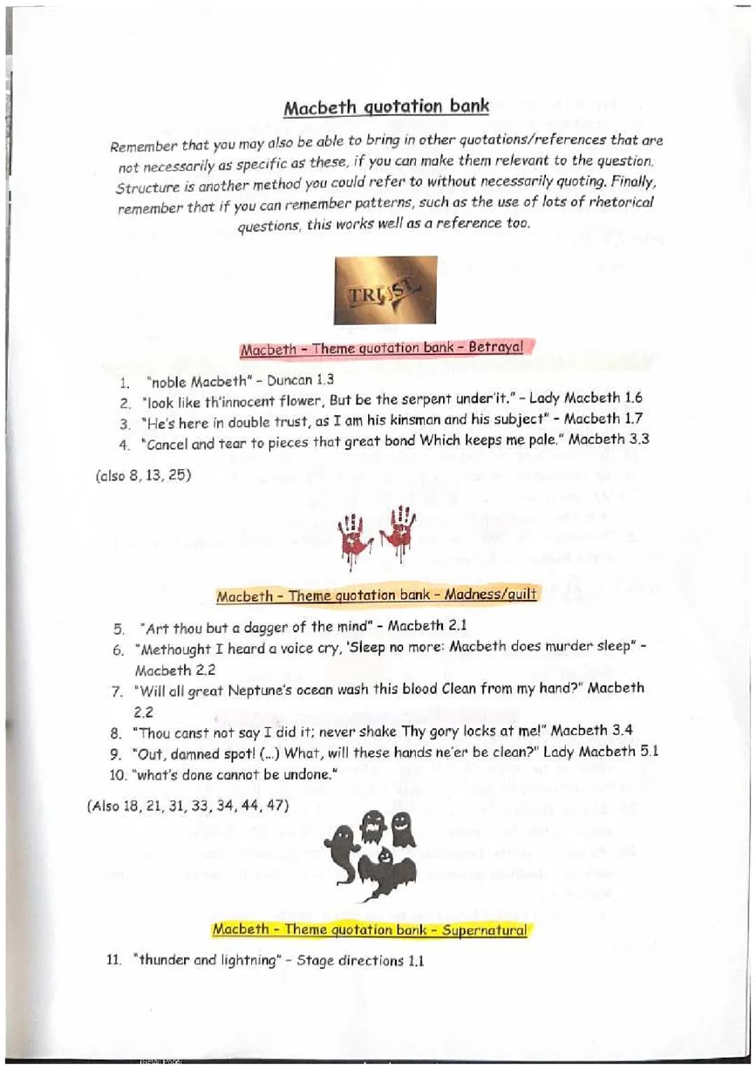 Macbeth Quotes: Betrayal, Relationships, and Supernatural Themes