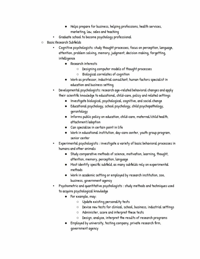 UNIT 1: Psychology's History and Approaches
Module 1: Psychology's History
● Prescientific Psychology
o Psychology's main questions have bee
