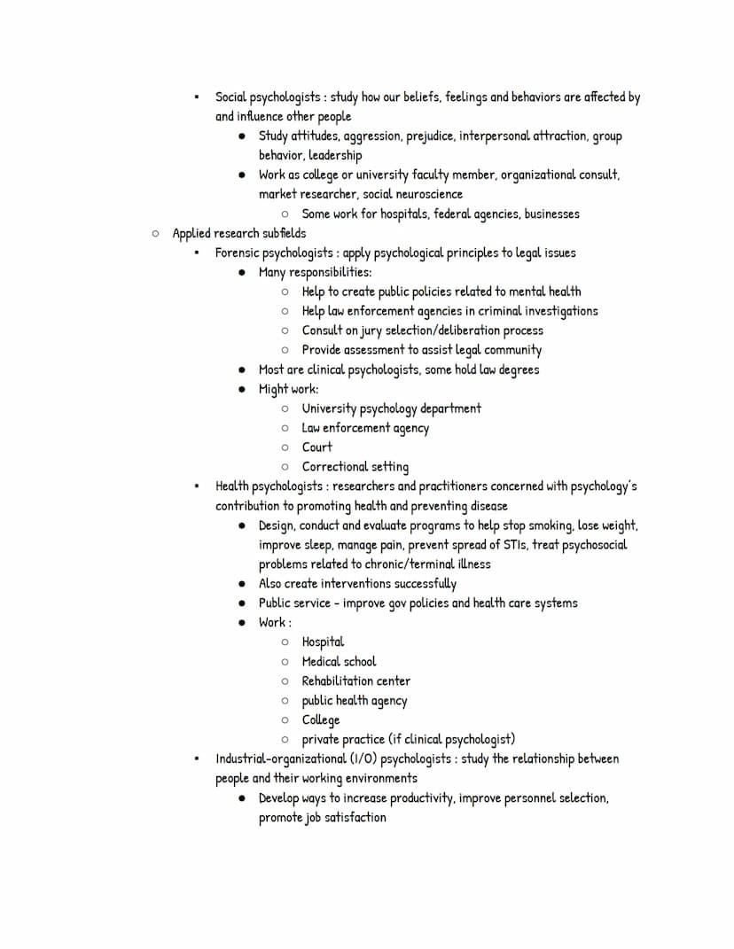 UNIT 1: Psychology's History and Approaches
Module 1: Psychology's History
● Prescientific Psychology
o Psychology's main questions have bee