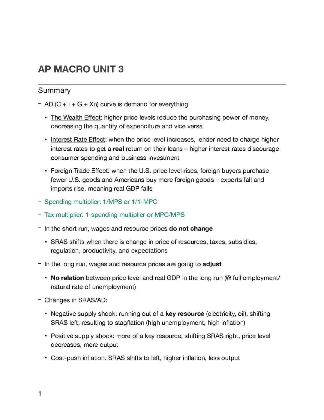 ap macro unit 3 overview