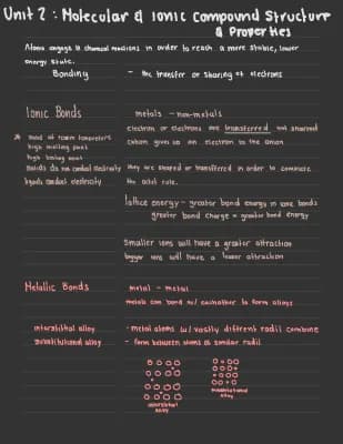 Know Unit 2 ap chem study guide molecular and ionic structures and properties thumbnail
