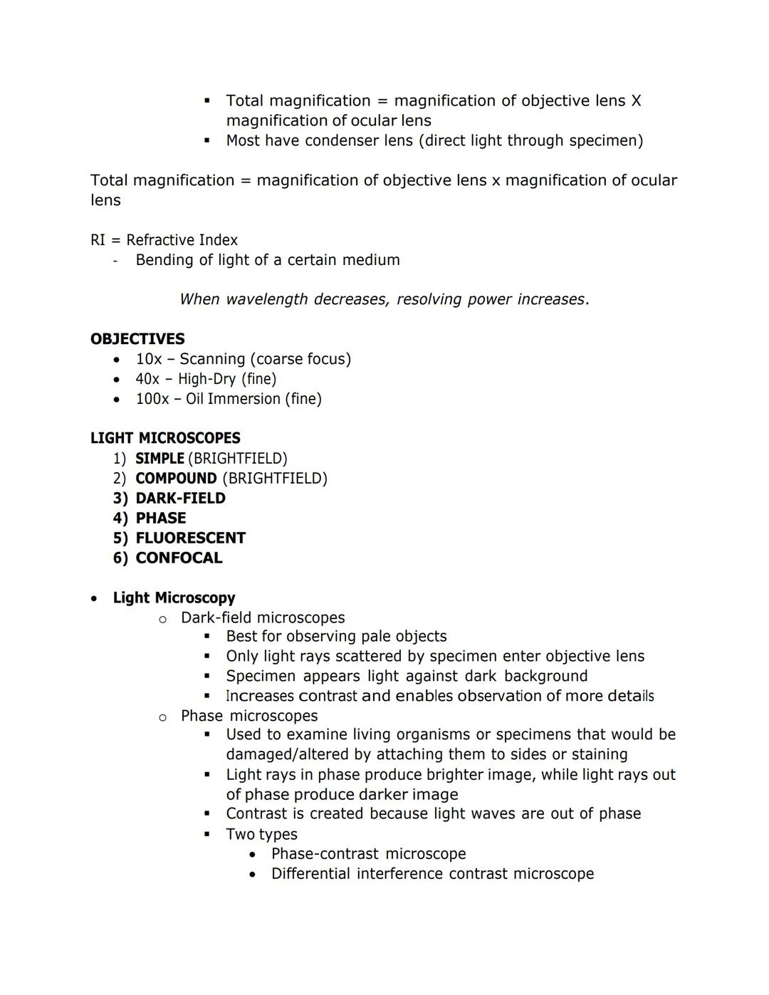 WHY ARE CELLS SMALL?
MICROSCOPY AND STAINING
●
●
As surface area to the volume ration gets smaller as the cell gets large
If the cells grow 