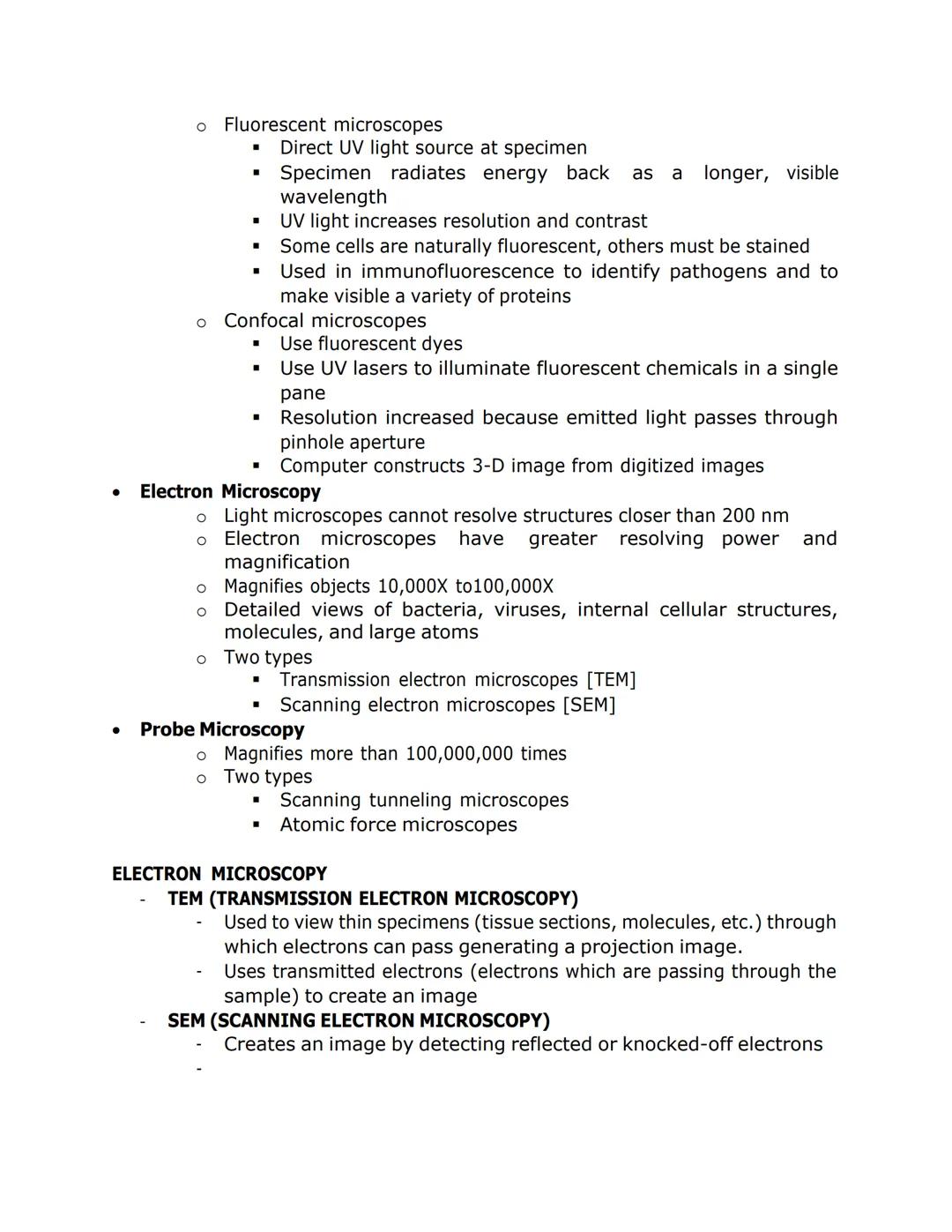 WHY ARE CELLS SMALL?
MICROSCOPY AND STAINING
●
●
As surface area to the volume ration gets smaller as the cell gets large
If the cells grow 