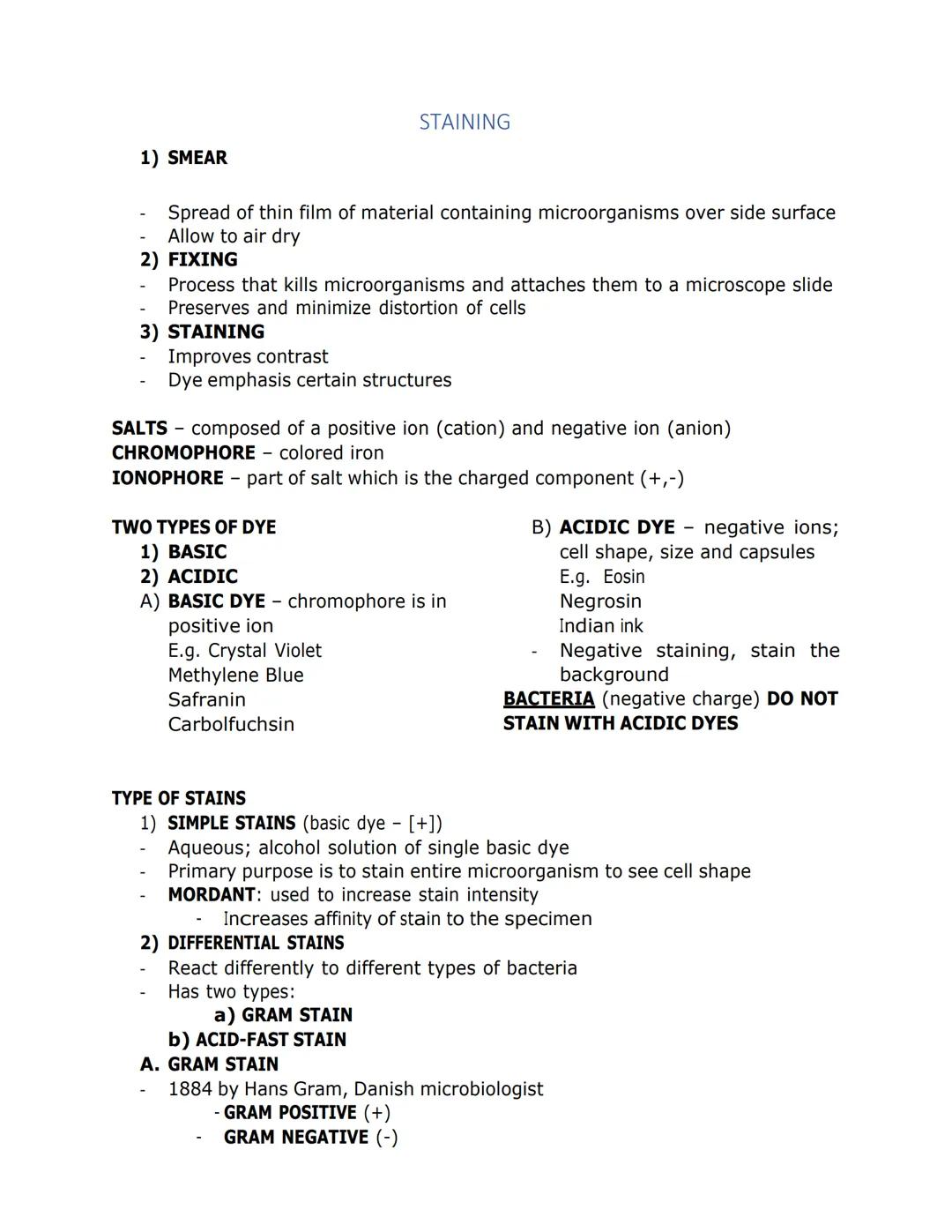 WHY ARE CELLS SMALL?
MICROSCOPY AND STAINING
●
●
As surface area to the volume ration gets smaller as the cell gets large
If the cells grow 